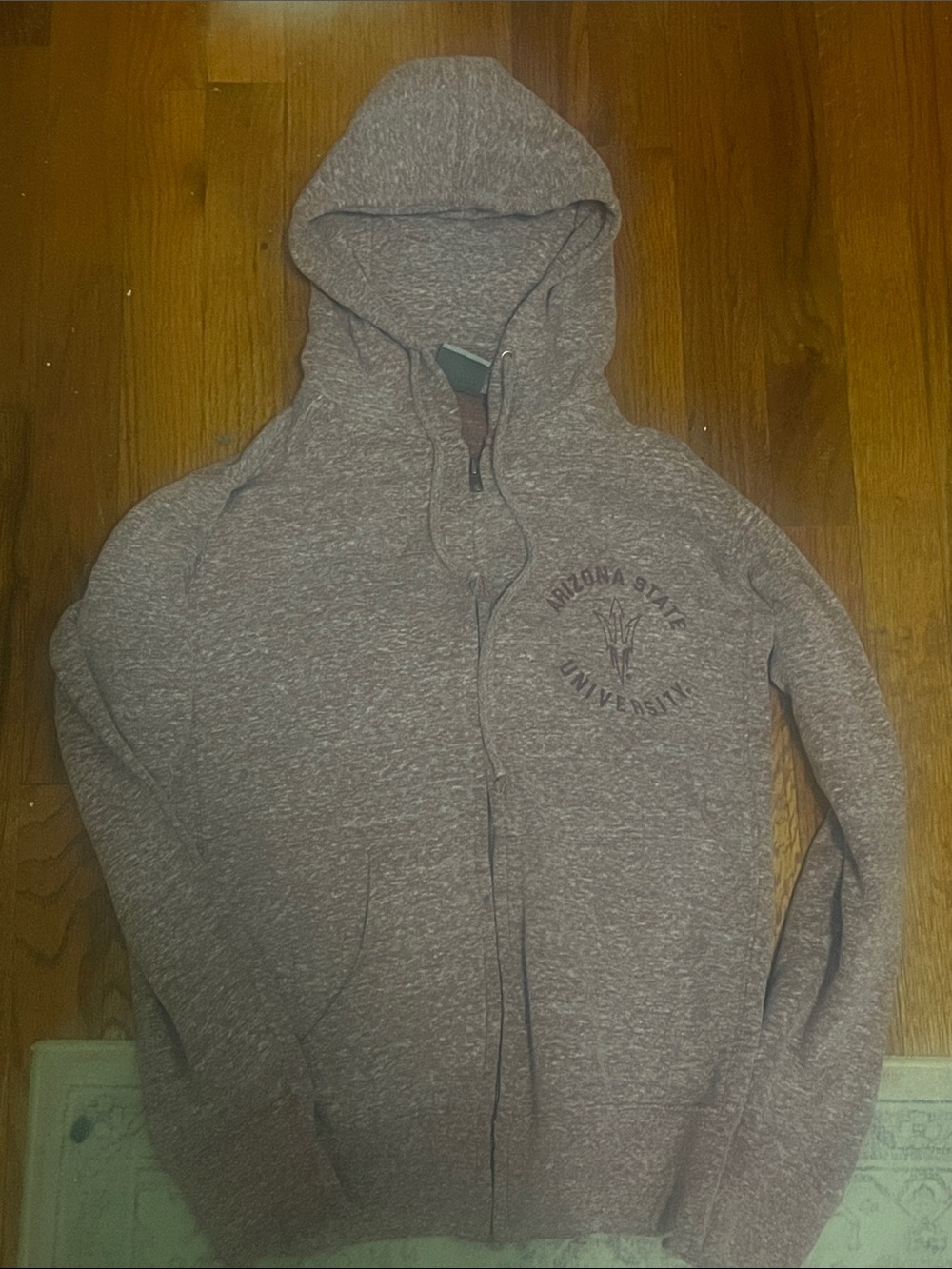 MV Sport Heathered Mauve Zip Hoodie